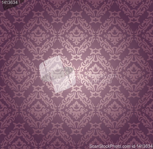 Image of seamless damask wallpaper