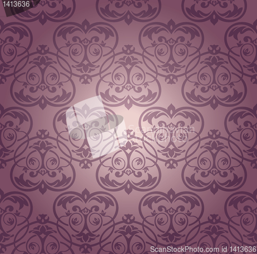 Image of seamless damask wallpaper
