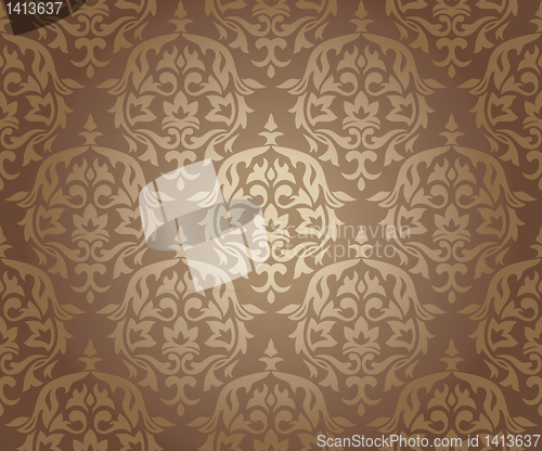 Image of seamless damask wallpaper