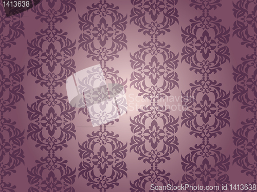 Image of seamless damask wallpaper