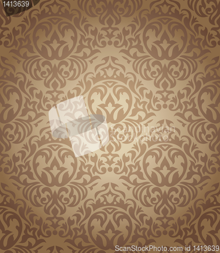 Image of seamless damask wallpaper