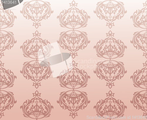 Image of seamless damask wallpaper