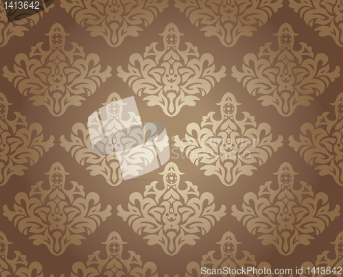 Image of seamless damask wallpaper