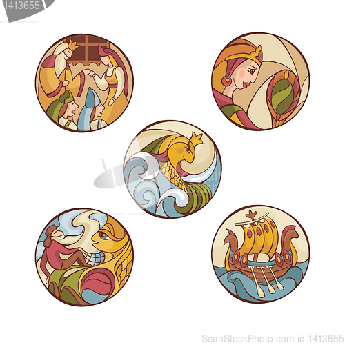 Image of different fairytale characters