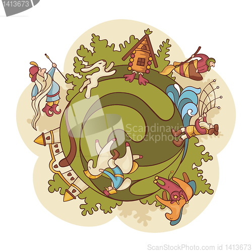 Image of fairytale world composition