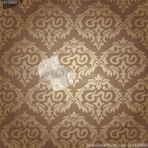 Image of seamless damask wallpaper