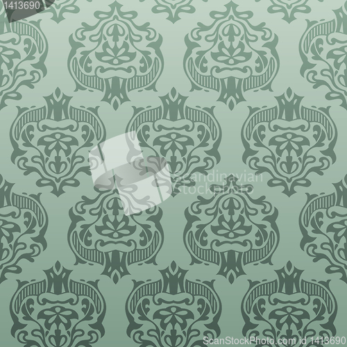 Image of seamless damask wallpaper