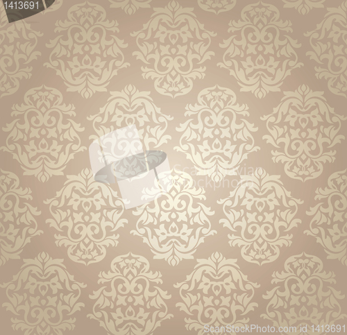 Image of seamless damask wallpaper