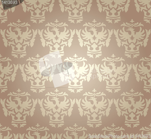 Image of seamless damask wallpaper