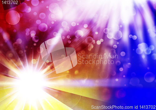Image of lights on colorful background