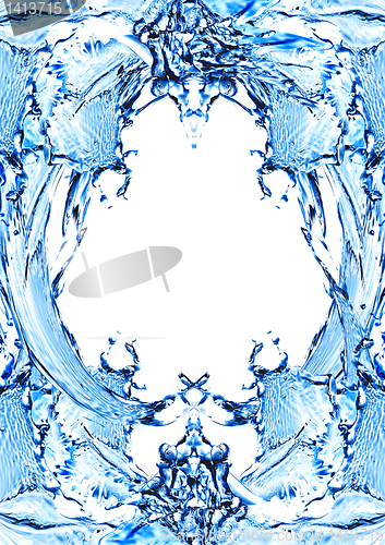 Image of Blue water and water splash