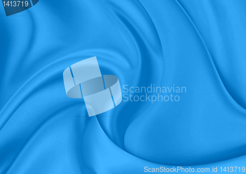 Image of Blue silk material