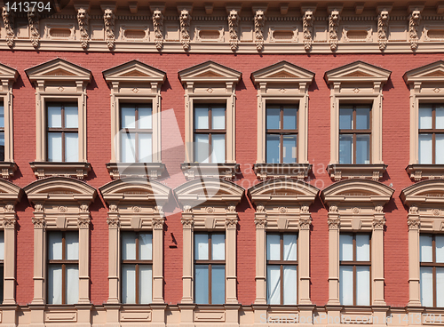 Image of Windows in big red house