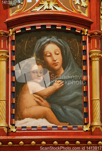 Image of Blessed Virgin Mary with baby Jesus