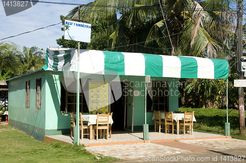 Image of restaurant ice cream shop colorful Corn Island Nicaragua
