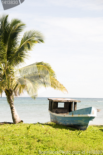 Image of old fishing boat Corn Island Nicaragua