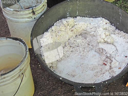 Image of coconut pieces for coconut oil production Corn Island Nicaragua