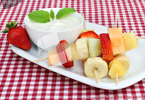 Image of Fruit Kabobs with Dip