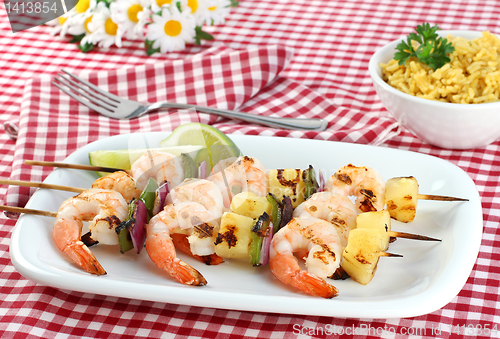 Image of Barbecued Shrimp Kabobs