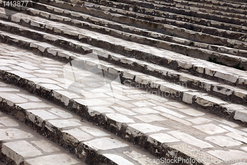 Image of Stone stairs in front of the amphitheater in El-Jem, Tunisia