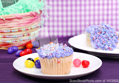 Image of Easter cupcakes and jelly beans