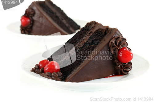 Image of Chocolate Fudge Cake with Cherries