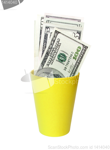 Image of money in a cup