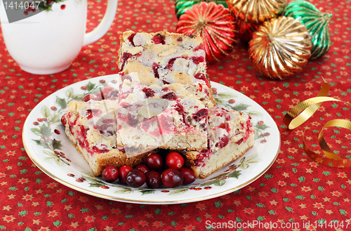 Image of Christmas Plate of Cranberry Nut Cookies