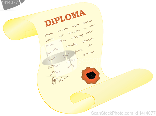 Image of diploma with seal