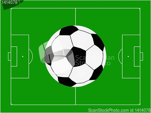 Image of football pitch with ball 