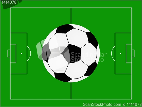 Image of football pitch with ball 