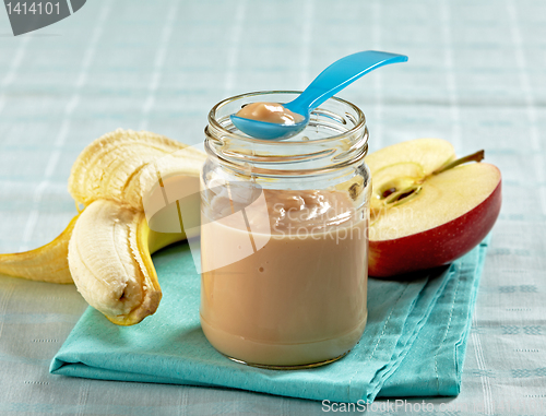Image of apple and banana puree