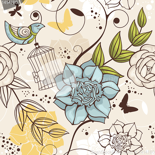 Image of seamless floral background