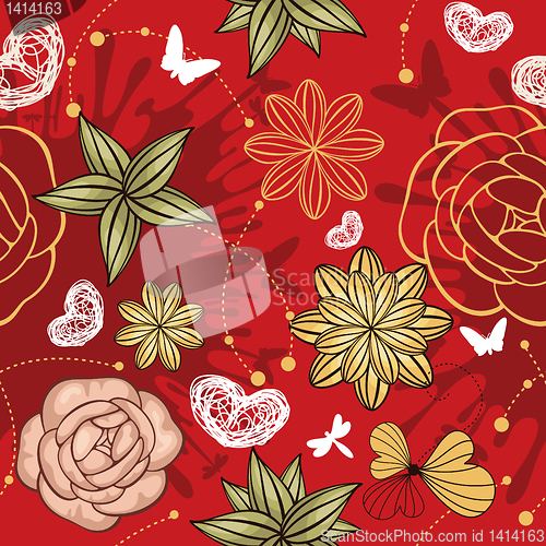 Image of seamless floral background