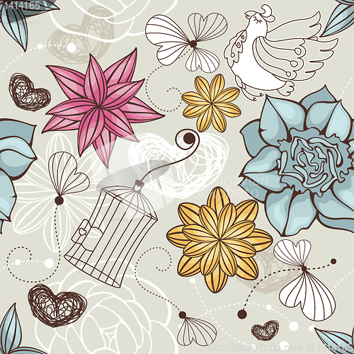 Image of seamless floral background