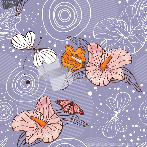 Image of seamless floral background