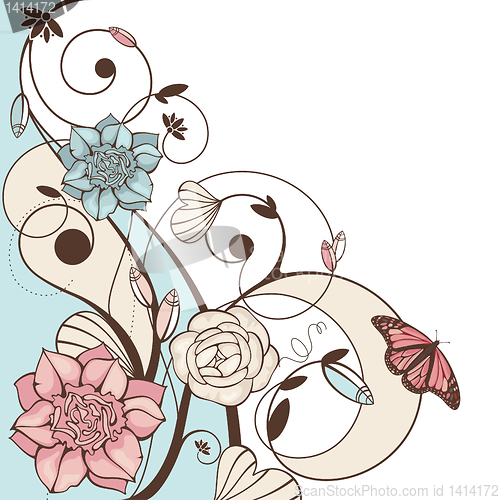 Image of cute floral vector illustration