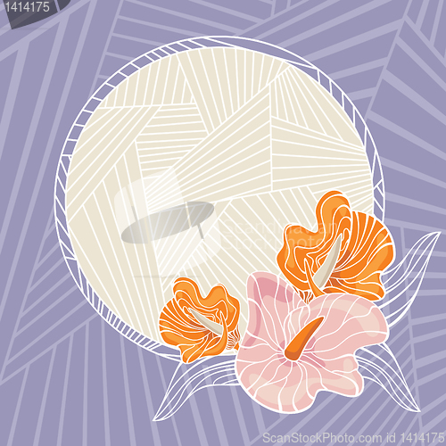Image of floral frame vector illustration