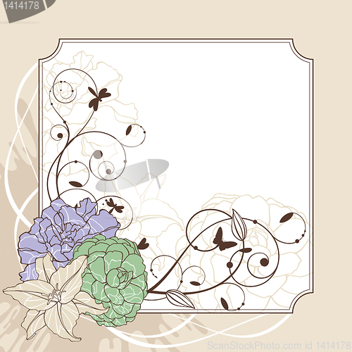 Image of lovely floral frame