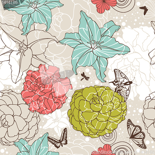 Image of seamless floral background