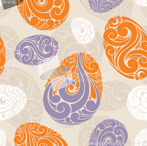 Image of seamless background with eggs