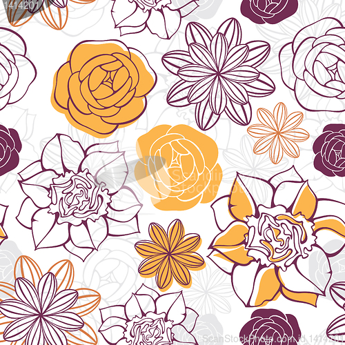 Image of seamless floral background