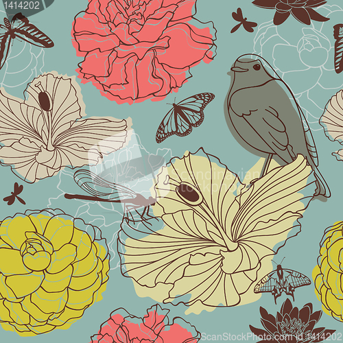 Image of seamless floral background