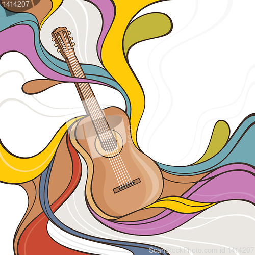 Image of illustration with acoustic guitar