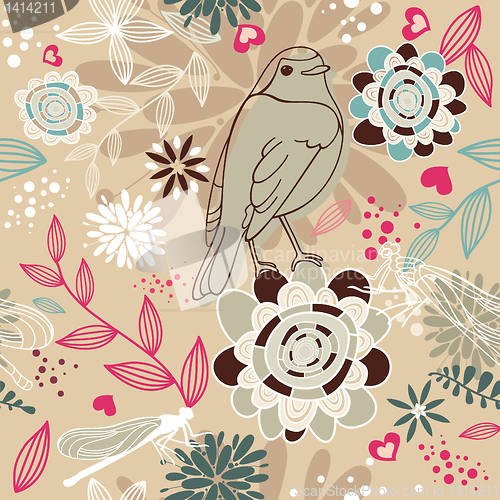 Image of seamless floral background