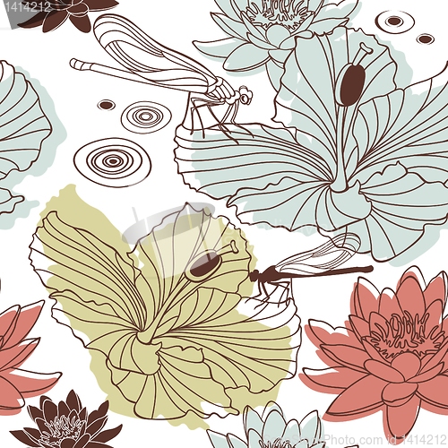 Image of seamless floral background
