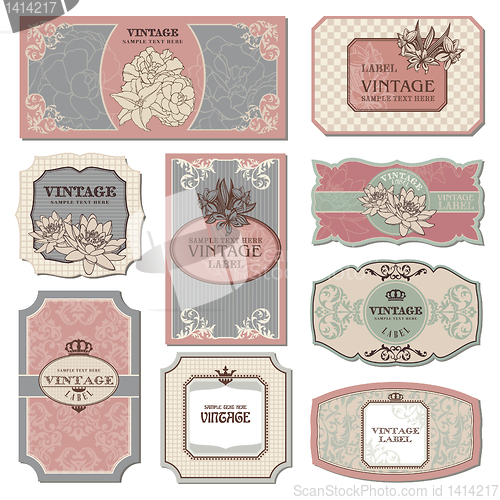 Image of retro vintage labels