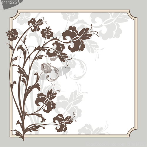 Image of vector floral frame