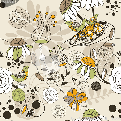 Image of seamless floral background