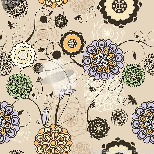 Image of seamless floral background